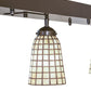 Meyda Lighting Terra Bone 98" 4-Light Oil Rubbed Bronze Island Pendant Light With Beige Terra Bone Shade