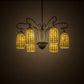 Meyda Lighting Terra Verde 26" 6-Light Nickel Chandelier With Green Shade Glass