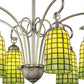 Meyda Lighting Terra Verde 26" 6-Light Nickel Chandelier With Green Shade Glass