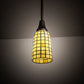 Meyda Lighting Terra Verde 5" Mahogany Bronze Mini Pendant Light With Honeydew Green Shade Glass