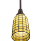 Meyda Lighting Terra Verde 5" Mahogany Bronze Mini Pendant Light With Honeydew Green Shade Glass