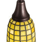 Meyda Lighting Terra Verde 5" Mahogany Bronze Mini Pendant Light With Honeydew Green Shade Glass