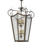 Meyda Lighting Tessa 28" 8-Light French Bronze Pendant Light With Clear Seeded Shade Glass