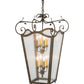 Meyda Lighting Tessa 28" 8-Light French Bronze Pendant Light With Clear Seeded Shade Glass