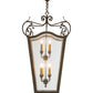 Meyda Lighting Tessa 28" 8-Light French Bronze Pendant Light With Clear Seeded Shade Glass
