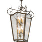 Meyda Lighting Tessa 28" 8-Light French Bronze Pendant Light With Clear Seeded Shade Glass