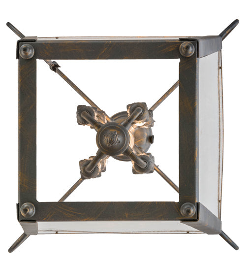Meyda Lighting Tessa 28" 8-Light French Bronze Pendant Light With Clear Seeded Shade Glass