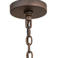 Meyda Lighting Tessa 28" 8-Light Petzite Pendant Light With Clear Seeded Shade Glass