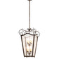 Meyda Lighting Tessa 28" 8-Light Petzite Pendant Light With Clear Seeded Shade Glass