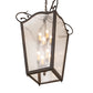 Meyda Lighting Tessa 28" 8-Light Petzite Pendant Light With Clear Seeded Shade Glass
