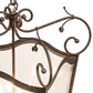 Meyda Lighting Tessa 28" 8-Light Petzite Pendant Light With Clear Seeded Shade Glass