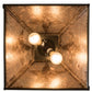 Meyda Lighting Texas Star 23" 2-Light Timeless Bronze Pendant Light With Silver Mica Shade Glass