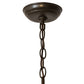 Meyda Lighting Texas Star 23" 2-Light Timeless Bronze Pendant Light With Silver Mica Shade Glass