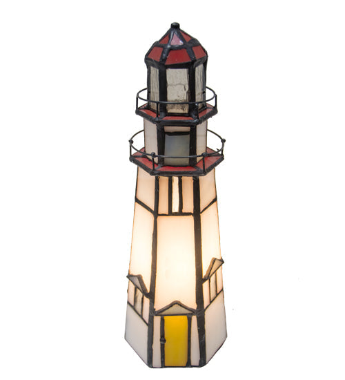 Meyda Lighting The Lighthouse On Marble Head 9" Multi-Colored Accent Table Lamp