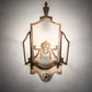 Meyda Lighting Theatre Mask 12" Antique Copper Wall Sconce With Frosted Clear Shade Glass