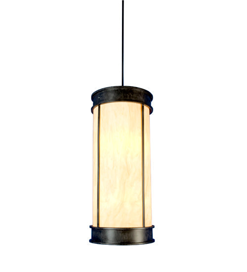 Meyda Lighting Theodora 16" 4-Light Antique Iron Gate Pendant Light With Creme Carrare Idalight Shade Glass