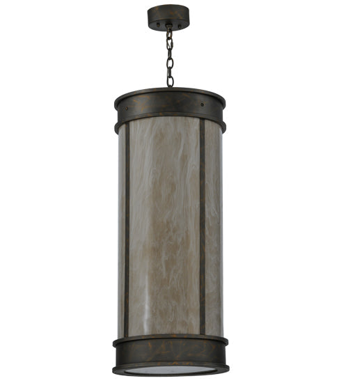 Meyda Lighting Theodora 16" 8-Light French Bronze Pendant Light With Fleshtone Idalight Shade