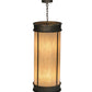 Meyda Lighting Theodora 16" 8-Light French Bronze Pendant Light With Fleshtone Idalight Shade