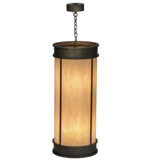 Meyda Lighting Theodora 16" 8-Light French Bronze Pendant Light With Fleshtone Idalight Shade