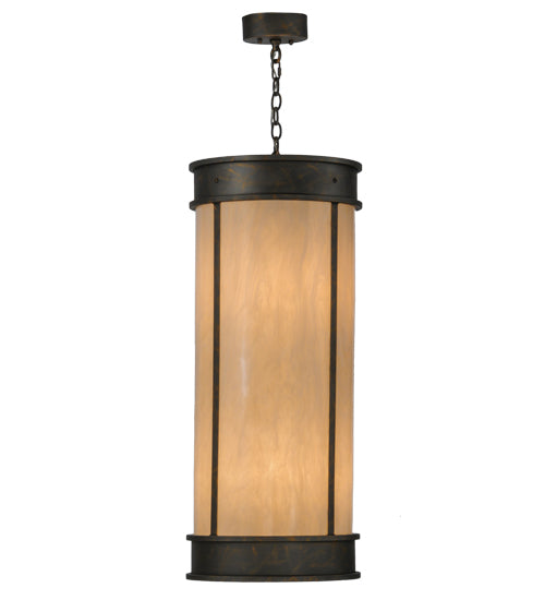 Meyda Lighting Theodora 16" 8-Light French Bronze Pendant Light With Fleshtone Idalight Shade