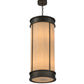 Meyda Lighting Theodora 16" 8-Light French Bronze Pendant Light With Fleshtone Idalight Shade