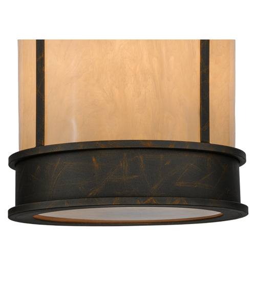 Meyda Lighting Theodora 16" 8-Light French Bronze Pendant Light With Fleshtone Idalight Shade