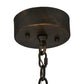 Meyda Lighting Theodora 16" 8-Light French Bronze Pendant Light With Fleshtone Idalight Shade