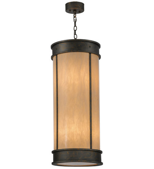 Meyda Lighting Theodora 16" 8-Light French Bronze Pendant Light With Fleshtone Idalight Shade