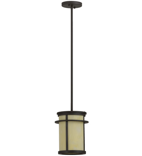 Meyda Lighting Theron 37" Oil Rubbed Bronze Mini Pendant Light With Sahara Taupe Idalight Shade