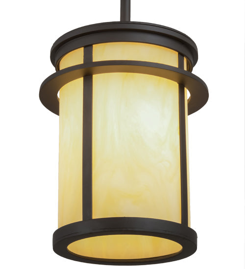 Meyda Lighting Theron 37" Oil Rubbed Bronze Mini Pendant Light With Sahara Taupe Idalight Shade
