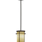 Meyda Lighting Theron 37" Oil Rubbed Bronze Mini Pendant Light With Sahara Taupe Idalight Shade