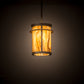 Meyda Lighting Theron 8" Antique Silver Pendant Light With Travertine Idalight Shade Glass