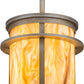 Meyda Lighting Theron 8" Antique Silver Pendant Light With Travertine Idalight Shade Glass