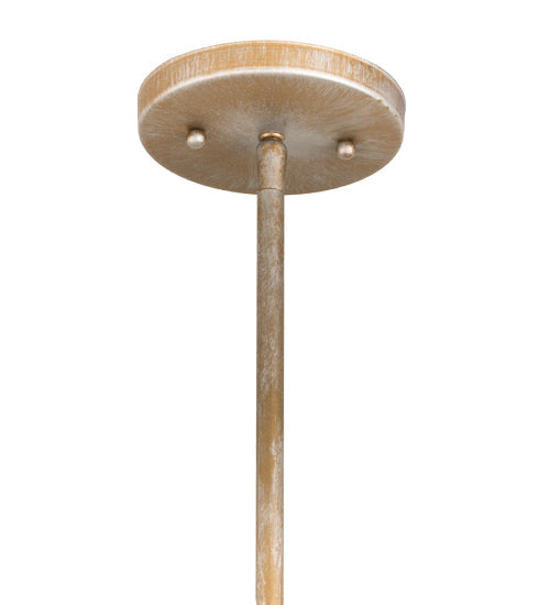 Meyda Lighting Theron 8" Antique Silver Pendant Light With Travertine Idalight Shade Glass