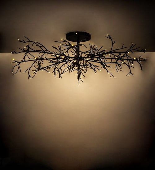 Meyda Lighting Thicket 108" 88-Light Solar Black Chandelier