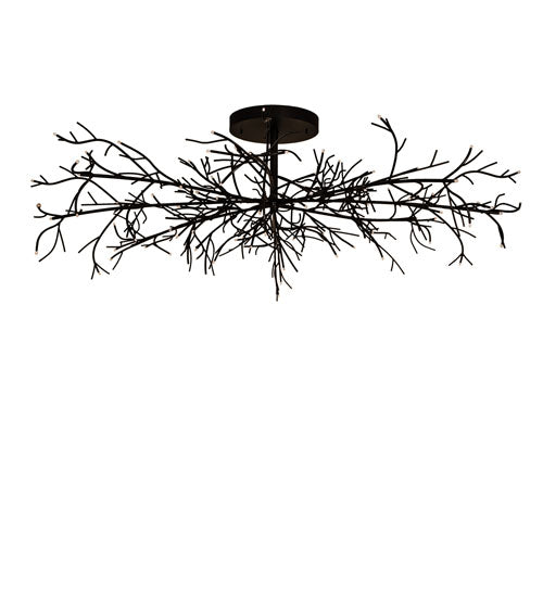 Meyda Lighting Thicket 108" 88-Light Solar Black Chandelier
