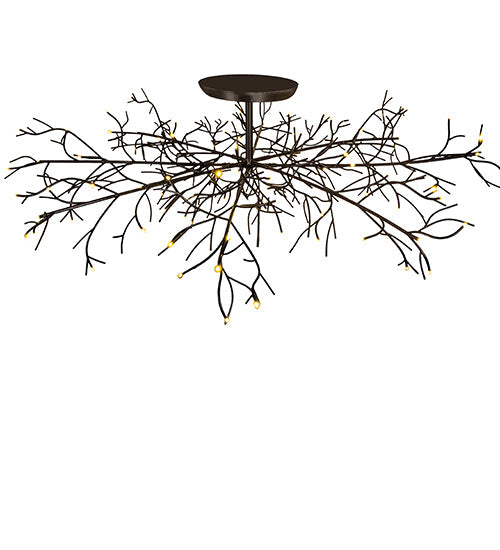 Meyda Lighting Thicket 108" 88-Light Solar Black Chandelier