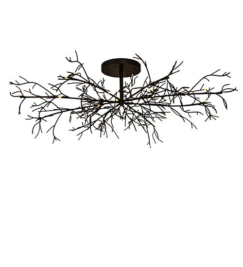 Meyda Lighting Thicket 108" 88-Light Solar Black Chandelier