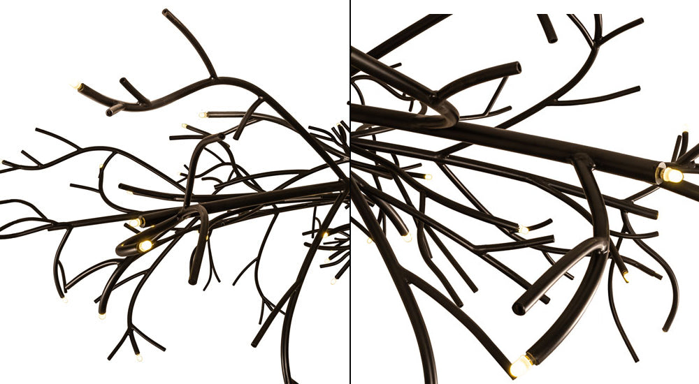 Meyda Lighting Thicket 108" 88-Light Solar Black Chandelier