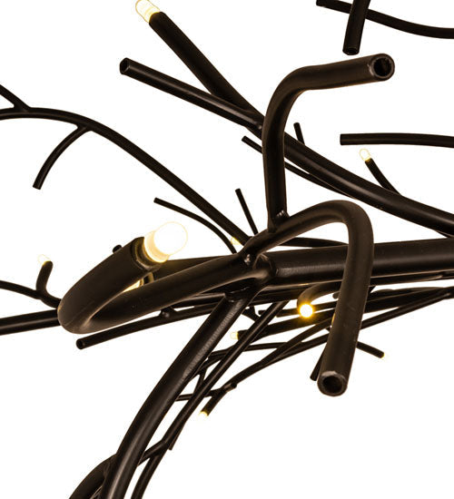 Meyda Lighting Thicket 108" 88-Light Solar Black Chandelier