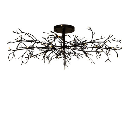 Meyda Lighting Thicket 108" 88-Light Solar Black Chandelier