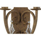 Meyda Lighting Thierry 12" 2-Light Pompeii Gold Wall Sconce With Amber Faux Candlelight