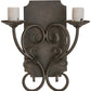 Meyda Lighting Thierry 14" 2-Light Chestnut Wall Sconce With Beige Scavo Art Shade Glass