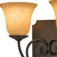 Meyda Lighting Thierry 14" 2-Light Chestnut Wall Sconce With Beige Scavo Art Shade Glass
