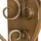 Meyda Lighting Thierry 14" 2-Light Rustic Iron Wall Sconce With Clear Hurricane Shade Glass