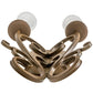 Meyda Lighting Thierry 14" 2-Light Rustic Iron Wall Sconce With Clear Hurricane Shade Glass