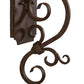 Meyda Lighting Thierry 6" Antique Rust Wall Sconce With Etched White Opal Shade Glass