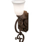 Meyda Lighting Thierry 6" Antique Rust Wall Sconce With Etched White Opal Shade Glass