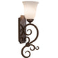Meyda Lighting Thierry 6" Antique Rust Wall Sconce With Etched White Opal Shade Glass