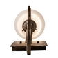 Meyda Lighting Thierry 6" Antique Rust Wall Sconce With Etched White Opal Shade Glass